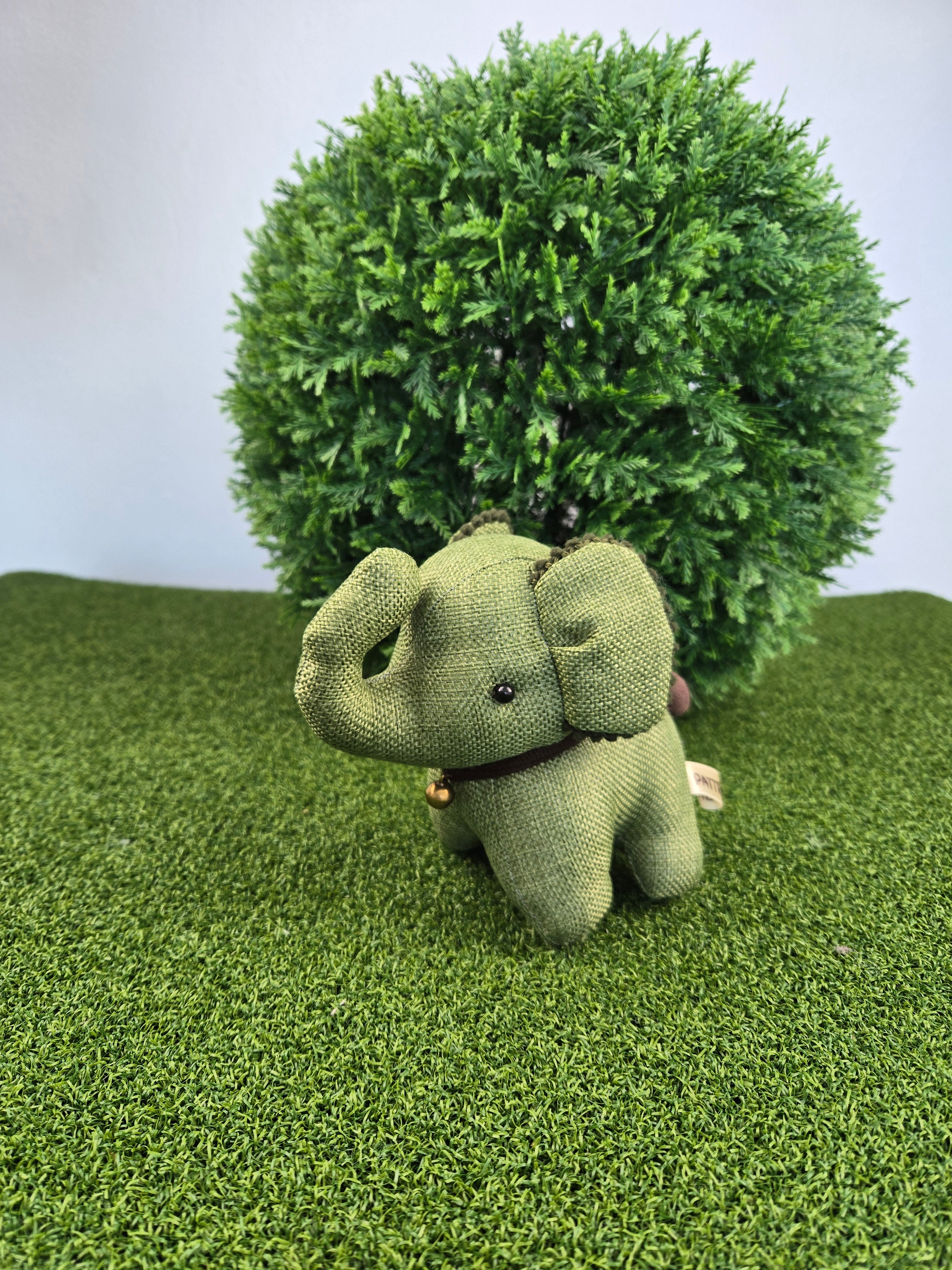 Hemp Small Elephant Stuffed Toy Handmade Decor