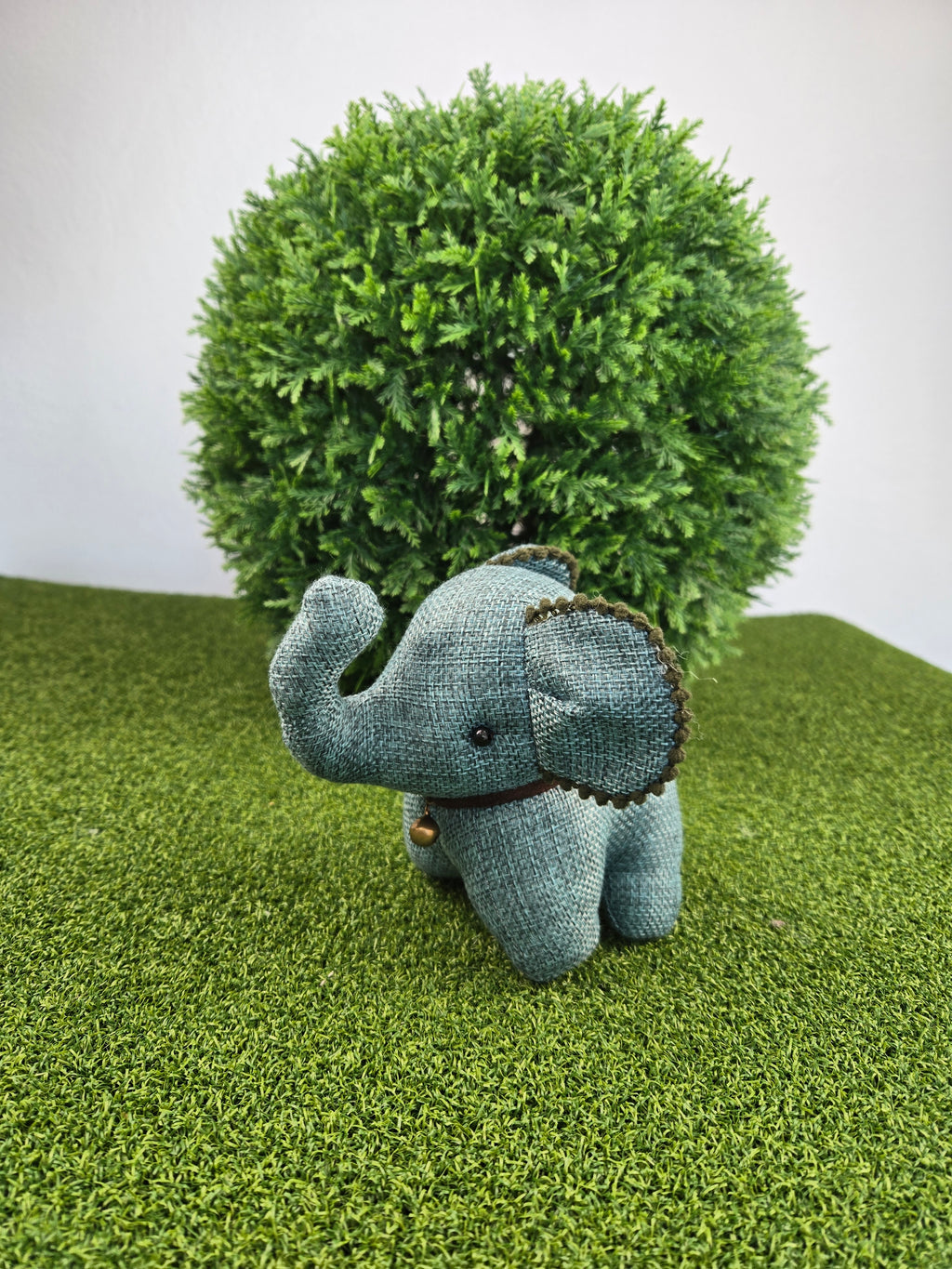 Hemp Small Elephant Stuffed Toy Handmade Decor