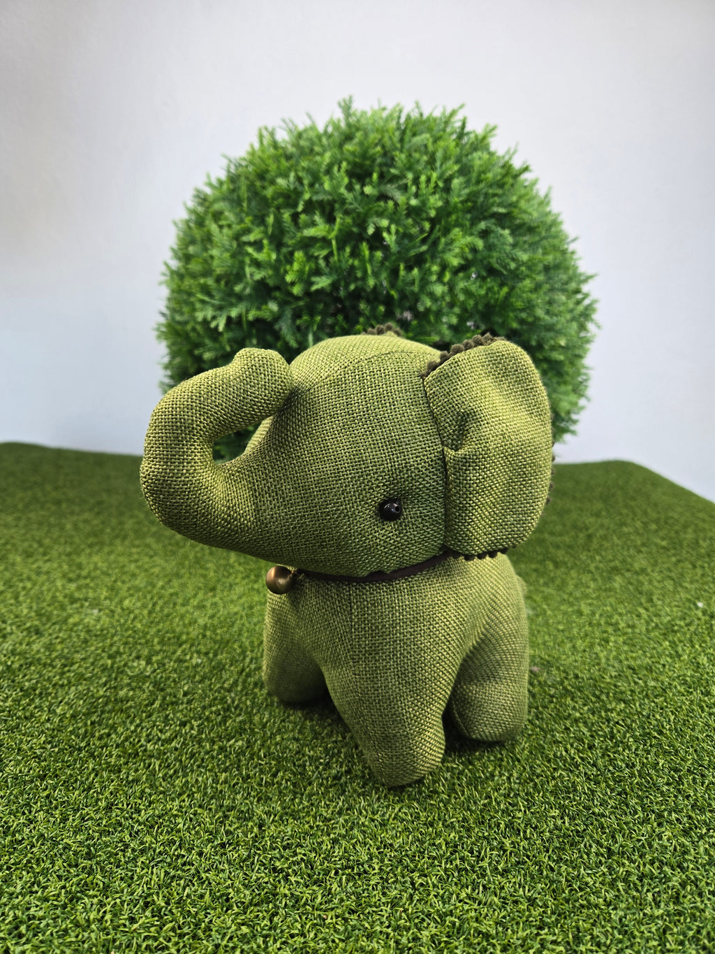 Hemp Medium Elephant Stuffed Toy Handmade Decor